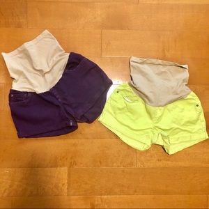 A Pea In The Pod Maternity Jean Shorts Bundle
